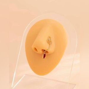 Copper Rhinestone Nose Ring/ Cuff